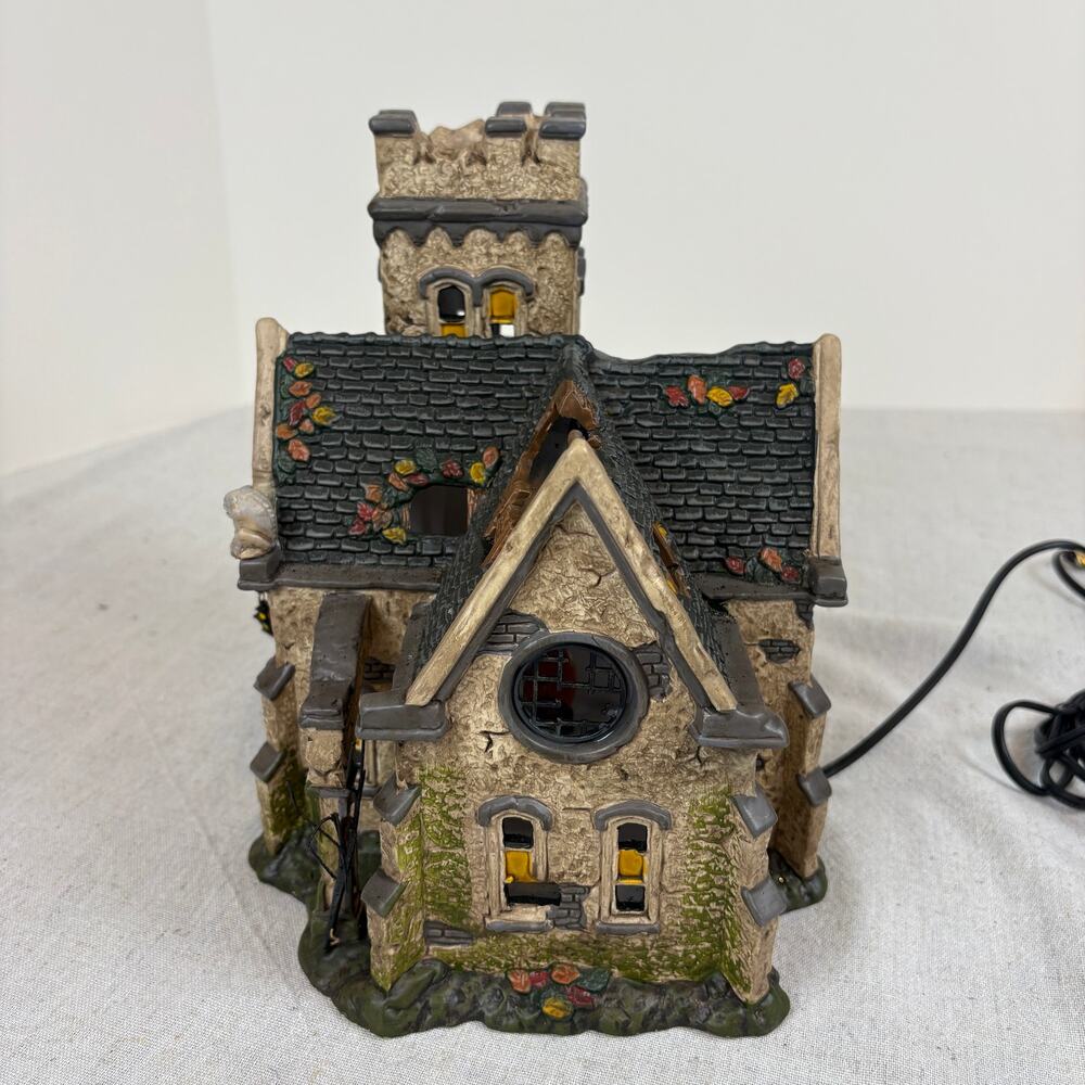 Department 56 Snow Village Halloween Light Up The Haunted Church - Picture 5 of 9